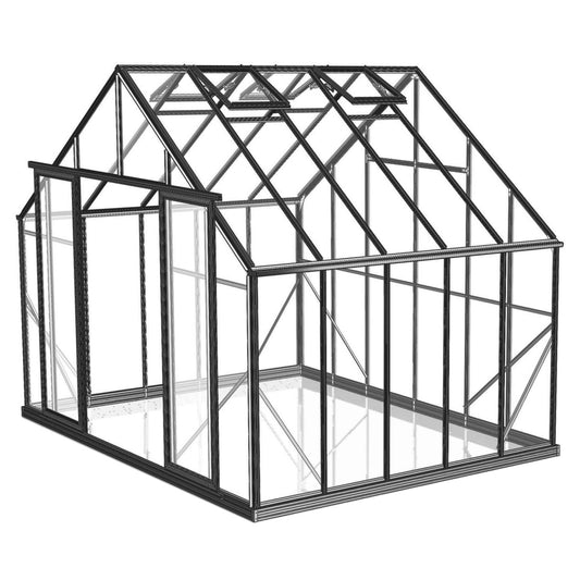 10x10ft (3.2x3.2m) Glasshouse 4mm Toughened Glass