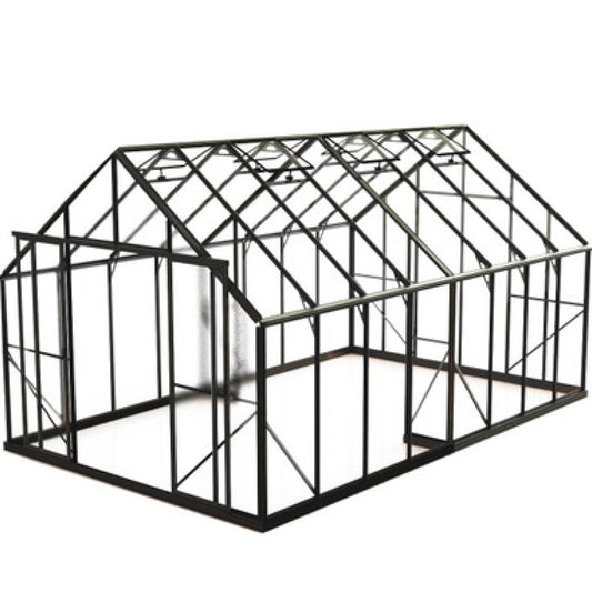 10x16ft (3.2x5.1m) Glasshouse 4mm Toughened Glass
