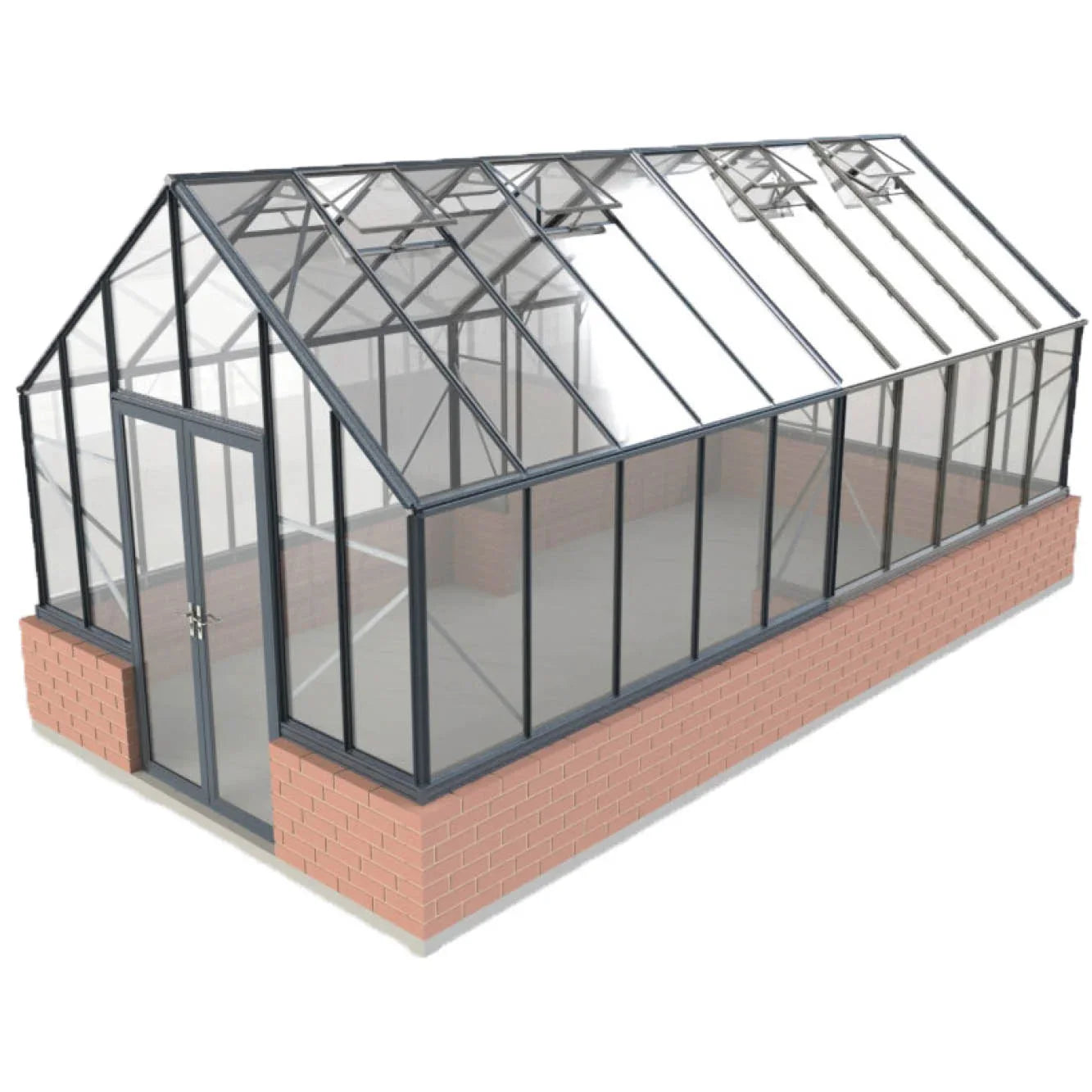 10x20ft (3.2x6.4m) Elite Stonewall Glasshouse - wintergardenz.co.nz