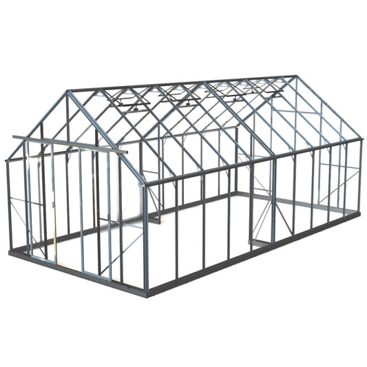 10x20ft (3.2x6.4m) Glasshouse 4mm Toughened Glass
