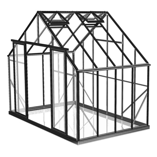 10x8ft 3.2x2.6m Glasshouse 4mm Toughened Glass