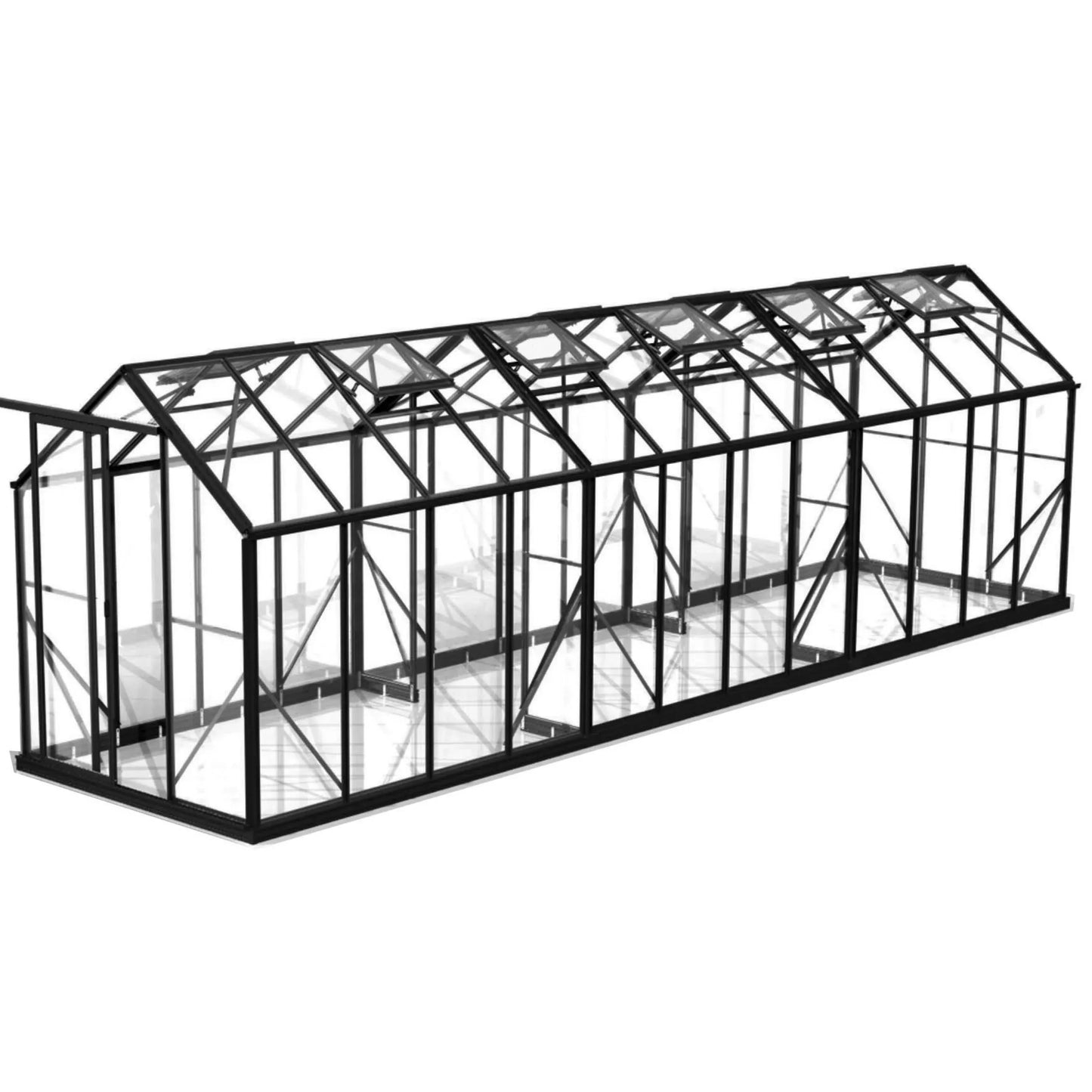 6x24ft 2x7.7m Glasshouse 4mm Toughened Glass