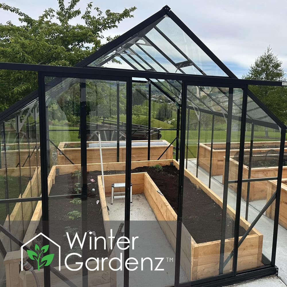 8x12ft (2.6x3.8m) Glasshouse 4mm Toughened Glass