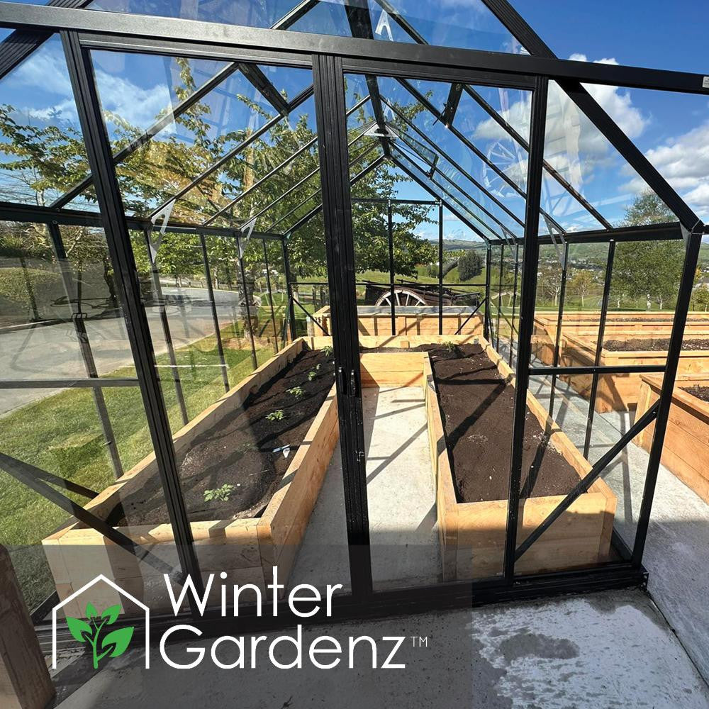 8x12ft (2.6x3.8m) Glasshouse 4mm Toughened Glass