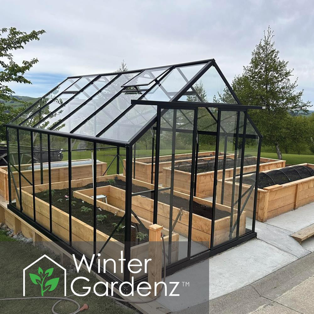 8x12ft (2.6x3.8m) Glasshouse 4mm Toughened Glass