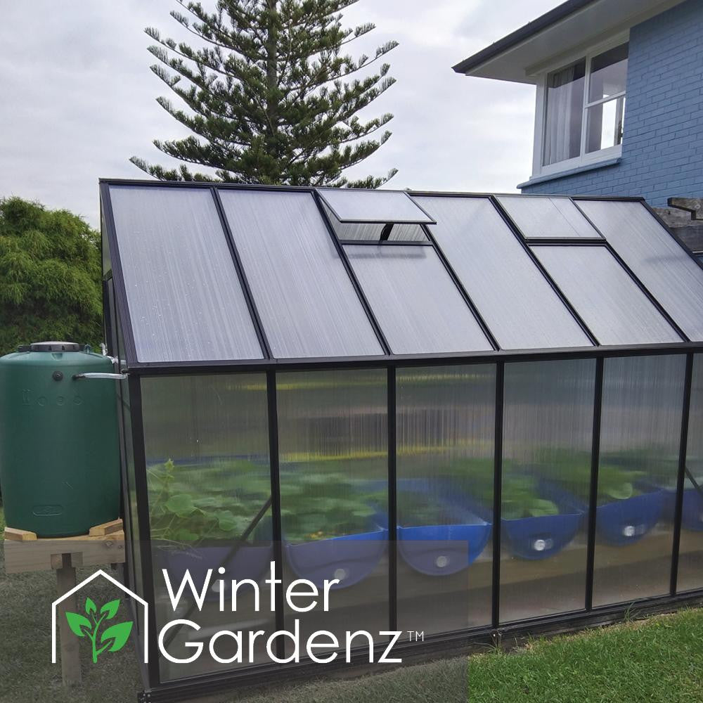 8x12ft (2.6x3.8m) Greenhouse 6mm Polycarbonate