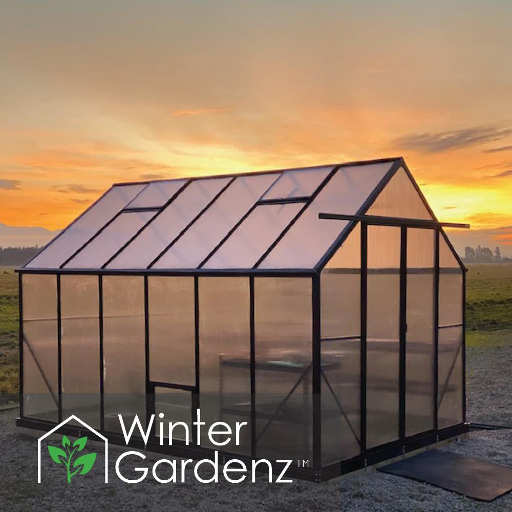 8x12ft (2.6x3.8m) Greenhouse 6mm Polycarbonate