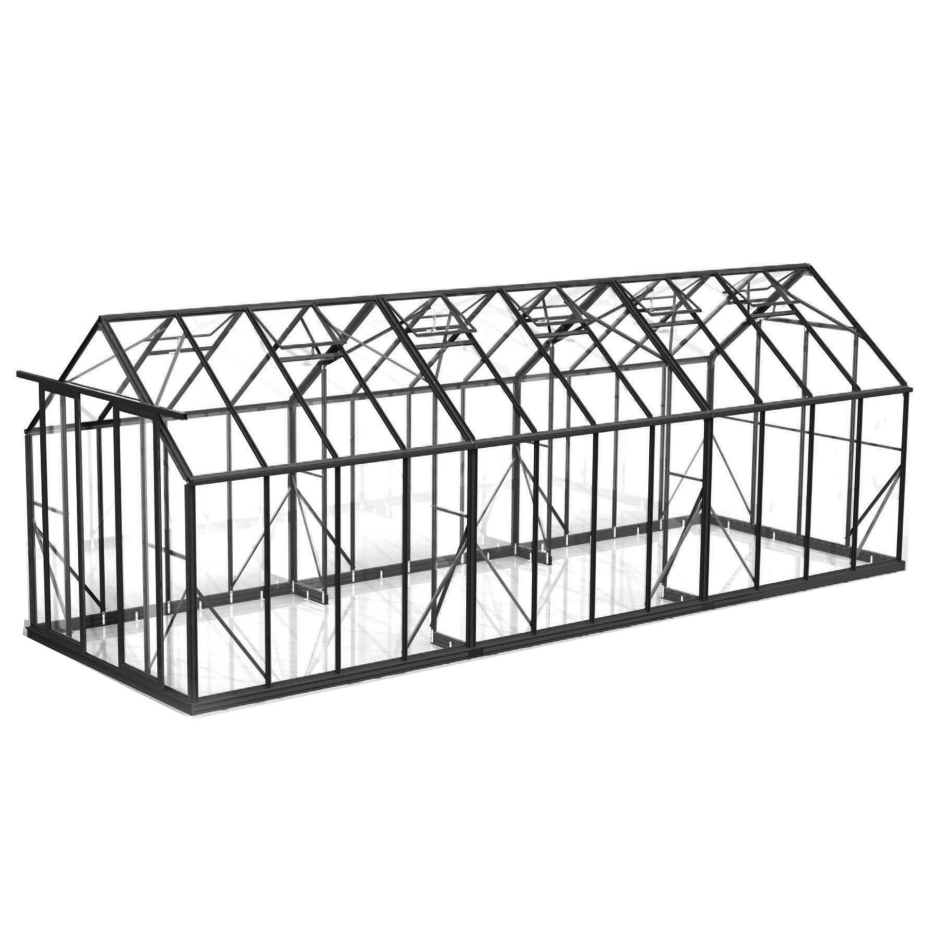8x24ft 2.6x7.8m Glasshouse 4mm Toughened Glass