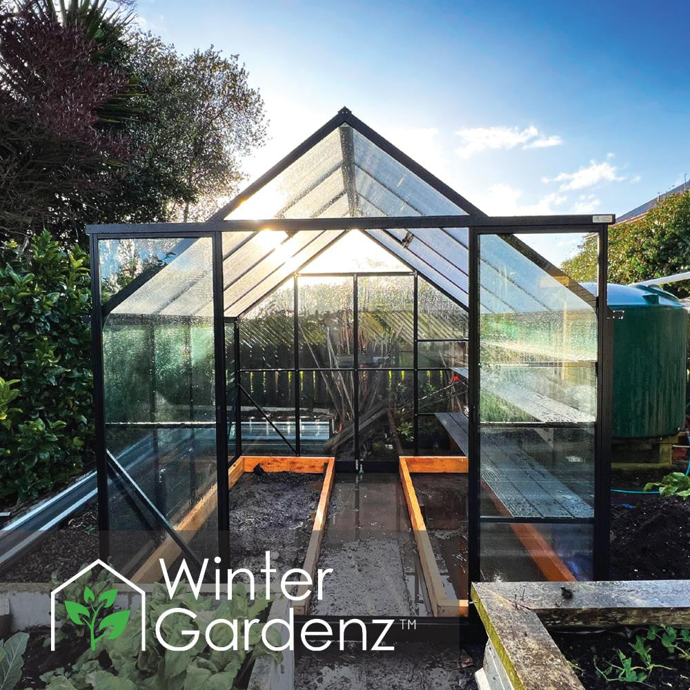 8x8ft (2.6x2.6m) Glasshouse 4mm Toughened Glass