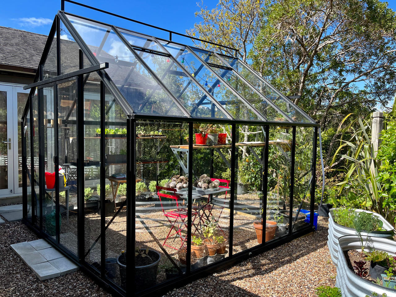 Winter Gardenz 10x10ft (3.2x3.2m) Glasshouse 4mm Toughened Glass