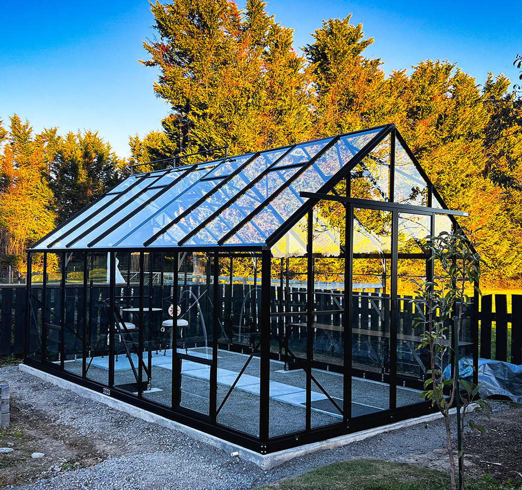 Winter Gardenz 10x16ft (3.2x5.1m) Glasshouse 4mm Toughened Glass
