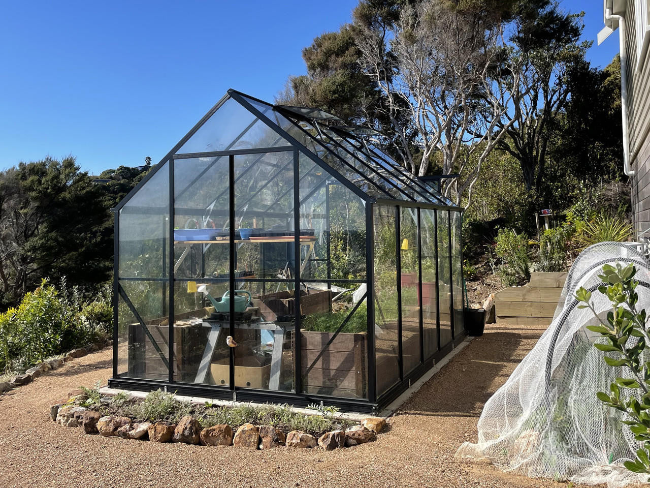 Winter Gardenz 8x10ft (2.6x3.2m) Glasshouse 4mm Toughened Glass