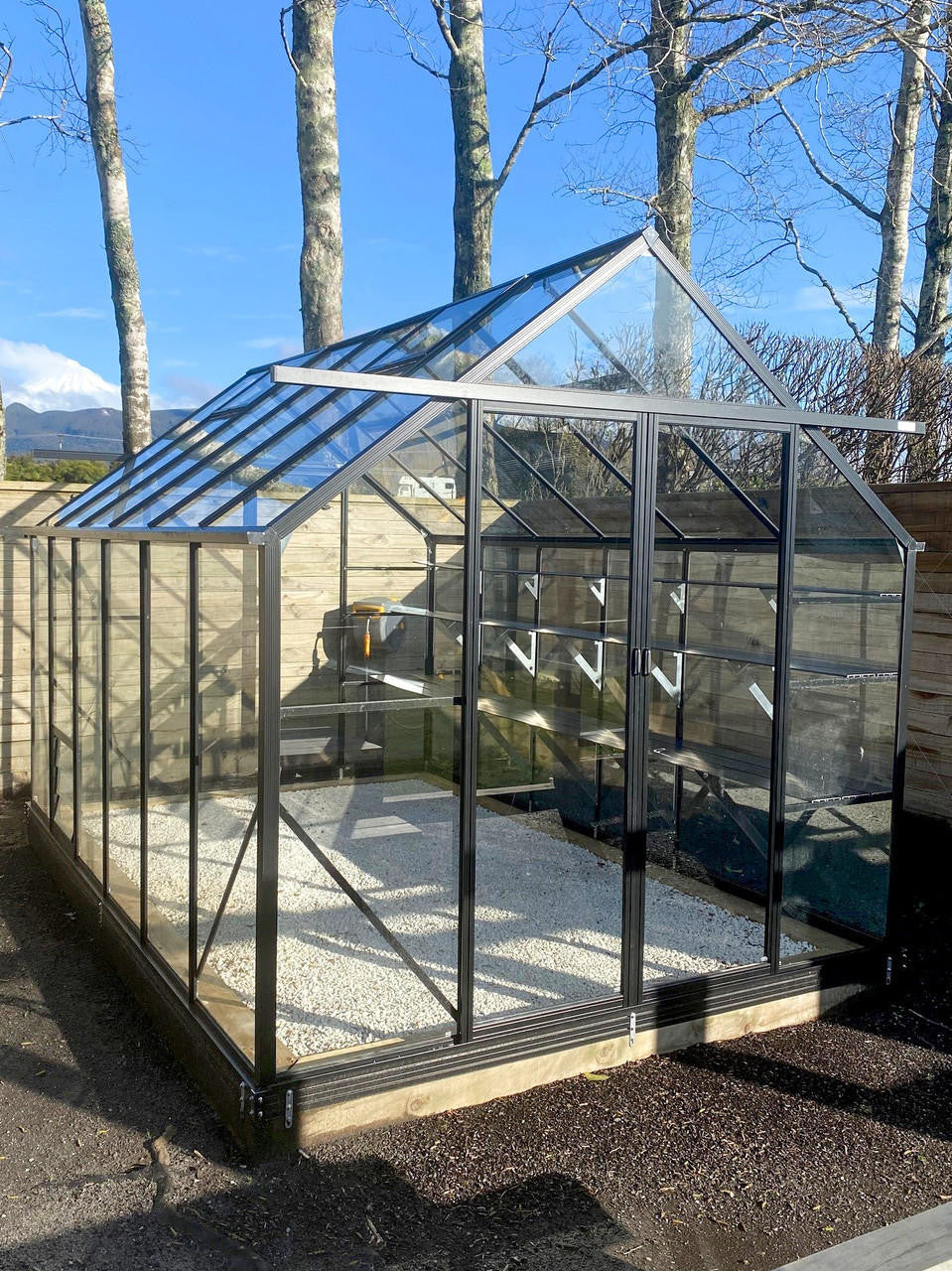 Winter Gardenz 8x10ft (2.6x3.2m) Glasshouse 4mm Toughened Glass