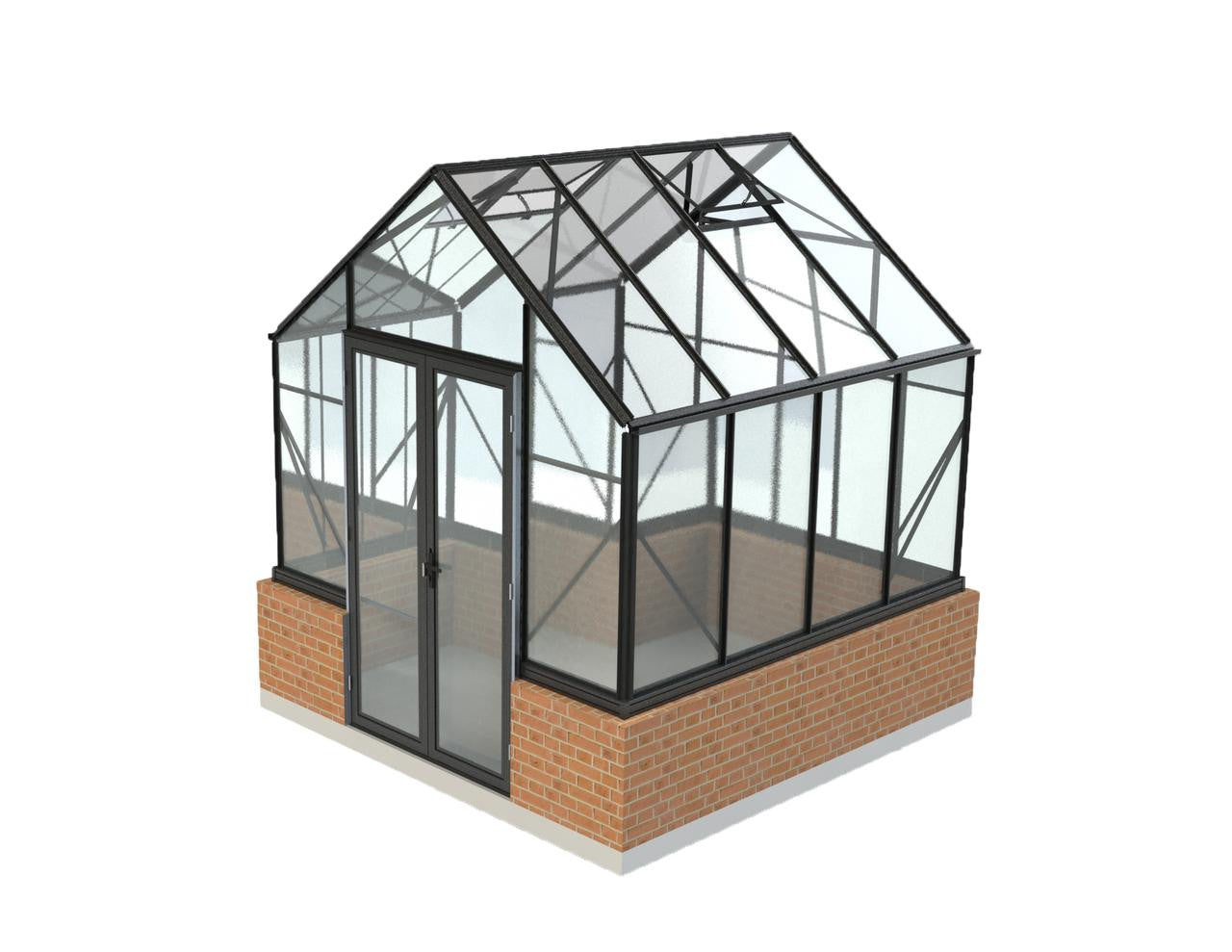 Winter Gardenz 8x8ft (2.6x2.6m) Elite Stonewall Glasshouse