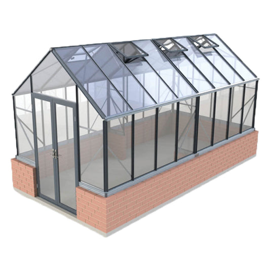 8x16ft (2.6x5.2m) Elite Stonewall Glasshouse