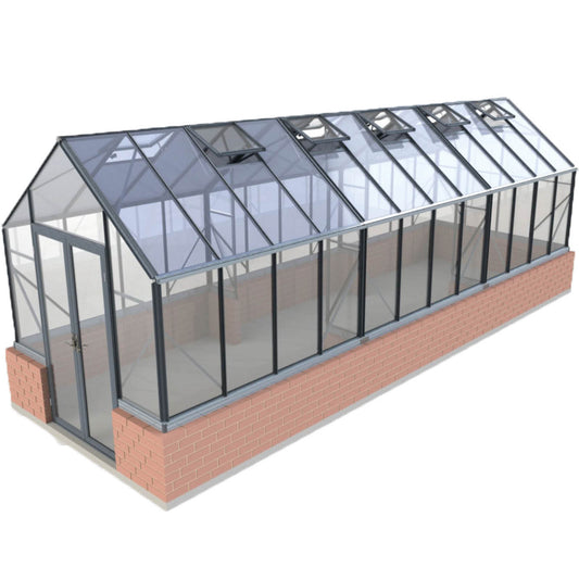 8x24ft (2.6x7.7m) Elite Stonewall Glasshouse
