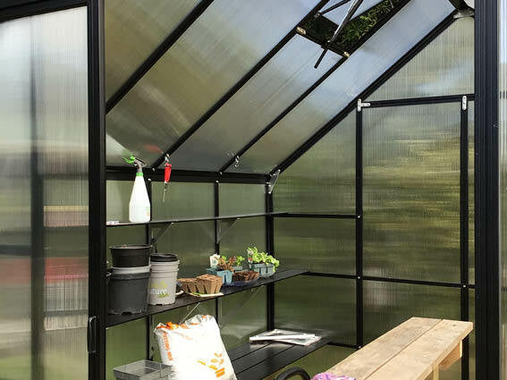 8x8ft 2.6x2.6m Greenhouse 6mm Polycarbonate
