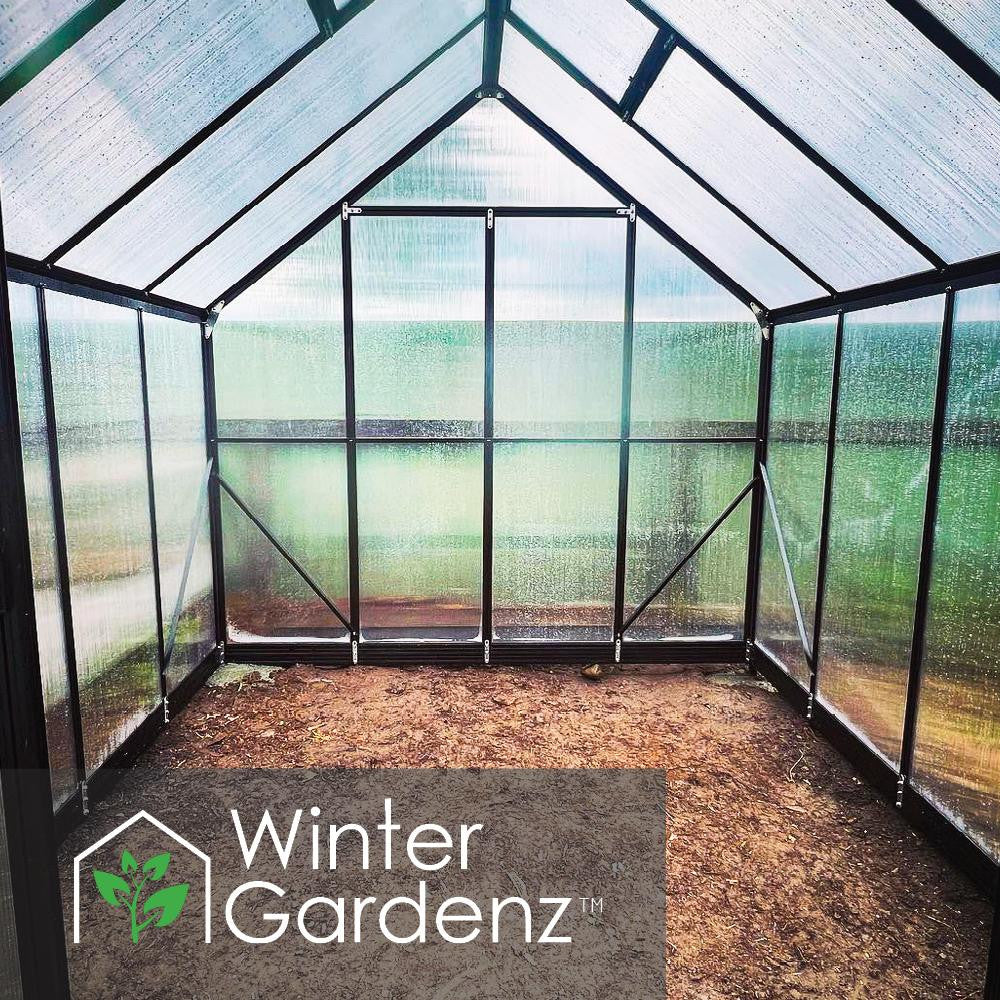  8x8ft (2.6x2.6m) Greenhouse 6mm Polycarbonate 