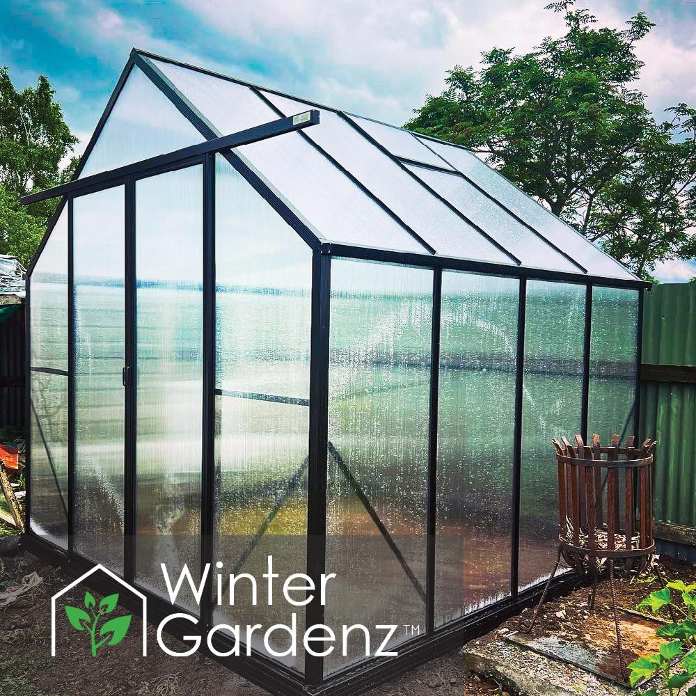  8x8ft (2.6x2.6m) Greenhouse 6mm Polycarbonate 