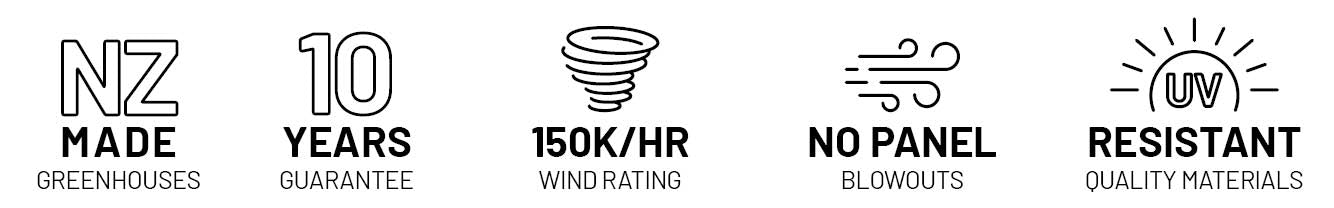 10x8ft (3.2x2.6m) Greenhouse 6mm Polycarbonate