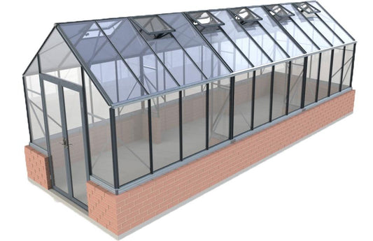 Winter Gardenz 8x24ft (2.6x7.7m) Elite Stonewall Glasshouse